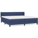  Krevet s oprugama i madracem plavi 200 x 200 cm od tkanine | shoptok.hr