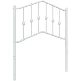 Maison Chic kovinsko posteljno vzglavje - vzglavna omarica - nočna omarica belo 75 cm, (21705019) Cene