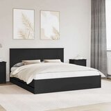  Konstrukcija postelje Črna 180 x 200 cm Inženirsko leseno, (5000121292) | Shoptok.si