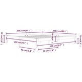  Posteljni okvir iz trdne borovine 200x200 cm, (20601707) | Shoptok.si
