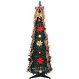  Umjetno božićno drvce s 50 LED svjetlima Zelena 125 cm PVC | Eponuda.com