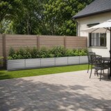  Povišeni vrtni krevet Srebrna 480 x 40 x 55 cm cinkani | shoptok.hr