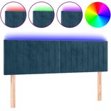  LED uzglavlje tamnoplavo 144x5x78/88 cm baršunasto | shoptok.hr