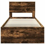  Krevetna konstrukcija s uzglavljem Dimljeni hrast 90 x 200 cm | shoptok.hr