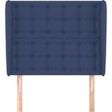  Uzglavlje s ušima plavo 83 x 23 x 118/128 cm od tkanine | shoptok.hr