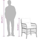  5-dijelni vrtni blagovaonski set s jastucima od poliratana crni Crna 150 cm table length | shoptok.hr