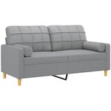  Dvosjed s ukrasnim jastucima svjetlosivi 140 cm od tkanine | shoptok.hr