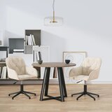 Maison Chic Vrtljiv Jedilni stoli - Vzorci stoli 2 kosa krem žamet A1624, (22031320) | Shoptok.si