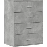 Maison Chic Komoda - Predalnik betonsko siva 60x39x80 cm inženirski les, (21721781)