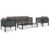 The Living Store Vrtna garnitura z blazinami 6-delna poli ratan antracitna - Vrtna Počivalna Garnitura, (21424325) | Shoptok.si