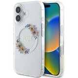 Guess OVITEK IML FLOWERS VENČEK ZA MAGSAFE ZA IPHONE 16 PROZOREN, (21898986) | Shoptok.si