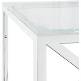  Stolić za kavu 110 x 45 x 45 cm od nehrđajućeg čelika i stakla | shoptok.hr