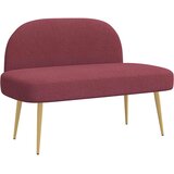  Oblikovana klupa s naslonjačem boja crnog vina 110 x 60 x 76 cm | shoptok.hr
