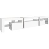 TV ormarić s LED svjetlima bijeli 215x36,5x40 cm | Eponuda.com
