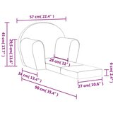  Raztegljiv otroški kavč moder mehak pliš, (21038256) | Shoptok.si