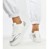 Gemre White-silver sneakers on a thicker sole Rumai | ePonuda.com
