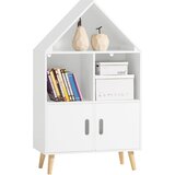 SoBuy knjižna omara za otroke v beli barvi v skandinavskem slogu, (20815196) | Shoptok.si
