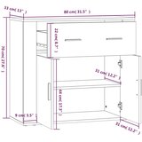  Komoda bijela 80 x 33 x 70 cm od konstruiranog drva | shoptok.hr