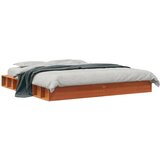  The Living Store Posteljni okvir brez vzmetnice vošč. rjav 200x200 cm borovina - Posteljni Okvir, (21454148) | Shoptok.si