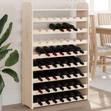 vidaXL Stojalo za vino z zgornjo ploščo 72,5x25x111,5cm trdna borovina | Shoptok.si