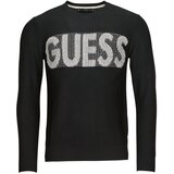 Guess AMYAS LS CN SLOGAN SWEATER Crna Cijene