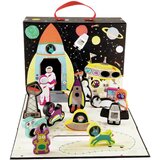 Floss&Rock® prijenosna kutija za igru s drvenim figuricama playbox space (15 komada) | shoptok.hr