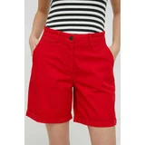 Tommy Hilfiger Kratke hlače ženski, rdeča barva