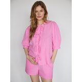 Reserved Bluza na vezanje - ružičasta | shoptok.hr