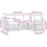  Setovi sofa 4 pcs Bijela i antracit 190 x 130,5 x 73 cm | Eponuda.com
