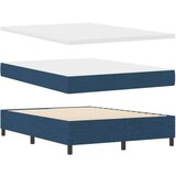  Postelja z vzmetnico in klopjo Modra 140x190 cm Tkanina, (22083574) | Shoptok.si