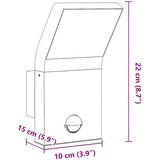  Vanjske LED zidne svjetiljke sa senzorima 2 kom bijele aluminij | shoptok.hr