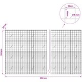  Gabion s žicom debljine 5 mm i mrežom 10x10 cm 950x20x200 cm Slike
