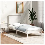  Okvir za krevet masivno drvo bijeli 90x190 cm 3FT jednokrevetni | shoptok.hr
