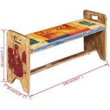  Klupa od masivnog obnovljenog drva 100 x 30 x 50 cm | shoptok.hr