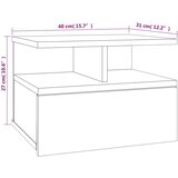 Viseći Lebdeča nočna omarica 2 kosa dim. hrast 40x31x27 cm inž. les, (20733256) | Shoptok.si