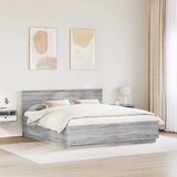  Krevetna konstrukcija s uzglavljem Siva sonoma 200 x 200 cm | shoptok.hr