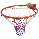  Košarkarski koš komplet z obročem in mrežo oranžen 45 cm