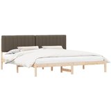 vidaXL Posteljni okvir z oblazinjenim vzglavjem Taupe 200 x 200 cm, (5000100803) | Shoptok.si