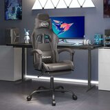 Vrtljiv gaming stol z oporo za noge črno in zeleno um. usnje, (21378626) | Shoptok.si