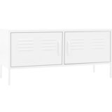 Furnova TV omarica bela 105x35x50 cm jeklo, (21924254) | Shoptok.si