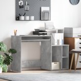 vidaXL Stol s pohranom Beton siva 120.5x44x88.5 cm Konstruirano drvo | shoptok.hr