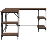  Radni stol stol boja smeđeg hrasta 139x139x75 cm | shoptok.hr