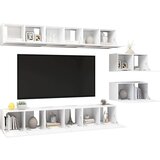 TV Komplet TV omaric 8-delni bela iverna plošča, (20730736) | Shoptok.si