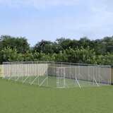 vidaXL Vanjski kavez za pse srebrni 6 x 14 x 2 m od pocinčanog čelika | shoptok.hr