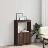vidaXL Visoka omara rjavi hrast 63x33x100 cm inženirski les | Shoptok.si