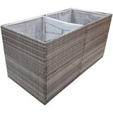  Vrtna sadilica siva 157 x 80 x 80 cm od poliratana | shoptok.hr