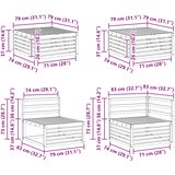 Set vanjskih sofa 9 kom. Prirodna Čvrsto drvo akacije | shoptok.hr