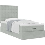 vidaXL Okvir kreveta s madracima svijetlosivi 90x200cm baršunasti | shoptok.hr