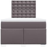 Krevet s oprugama i madracem sivi 120x190 cm od umjetne kože | shoptok.hr
