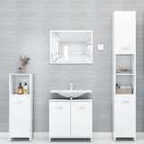 vidaXL kopalniška omarica bela 30x30x95 cm iverna plošča, (20580016) | Shoptok.si